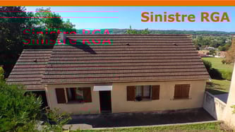 Maison sinistrée RGA sur laquelle Uretek est intervenu