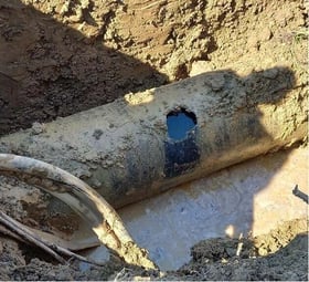 Rupture de canalisation d'eau