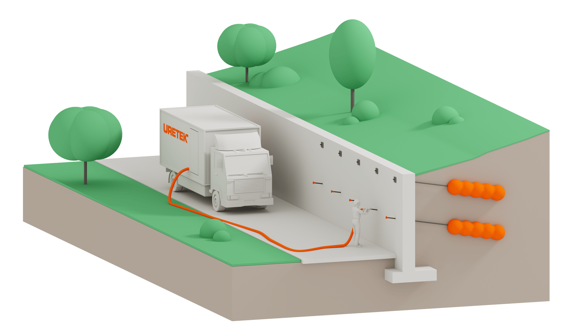 Visual 3D N°03 - Ancoraggio muro contro terra_06A