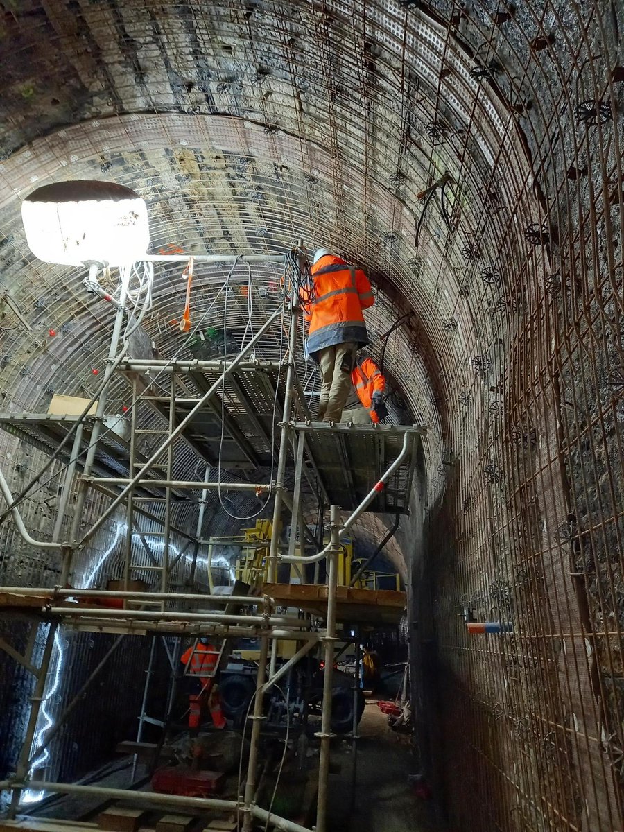 Comblement d'une cavité située à la voûte d'un tunnel ferroviaire à la frontière franco-suisse grâce au procédé URETEK