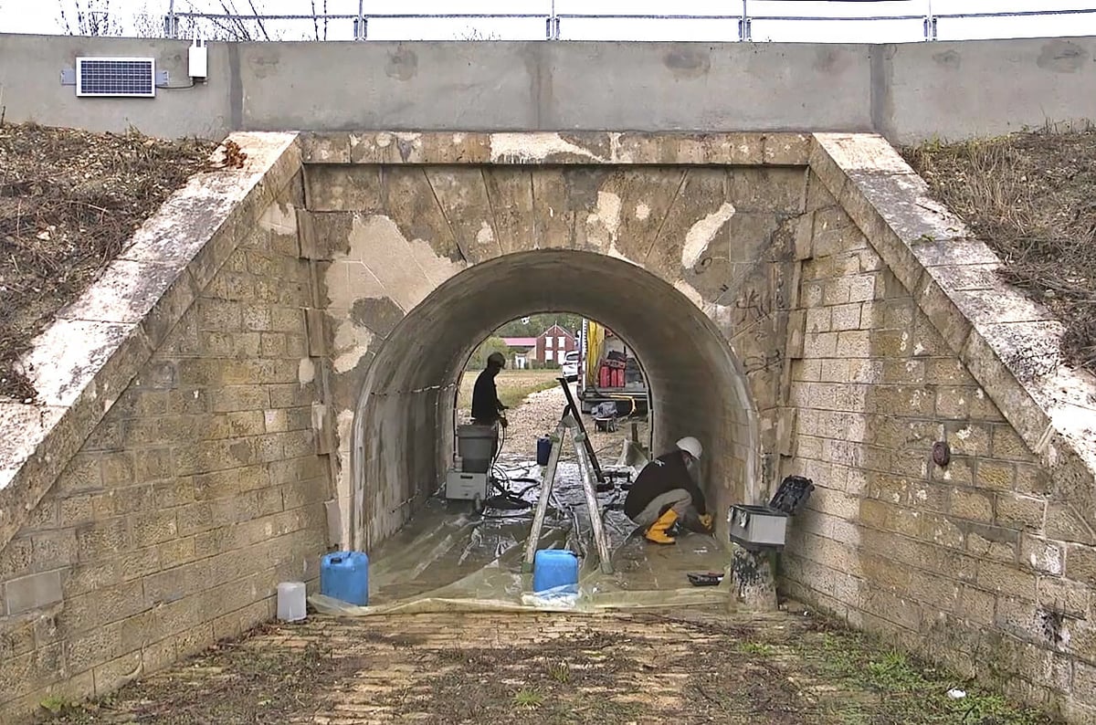 traitement des infiltrations par imperméabilisation d'un pont routier