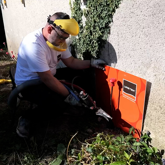 Intervention injection de résine sur un jardin194
