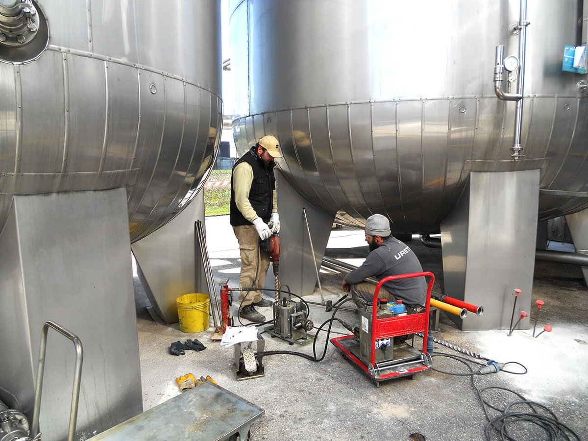 amélioration du sol sous-jacent à un silo grâce à la solution URETEK