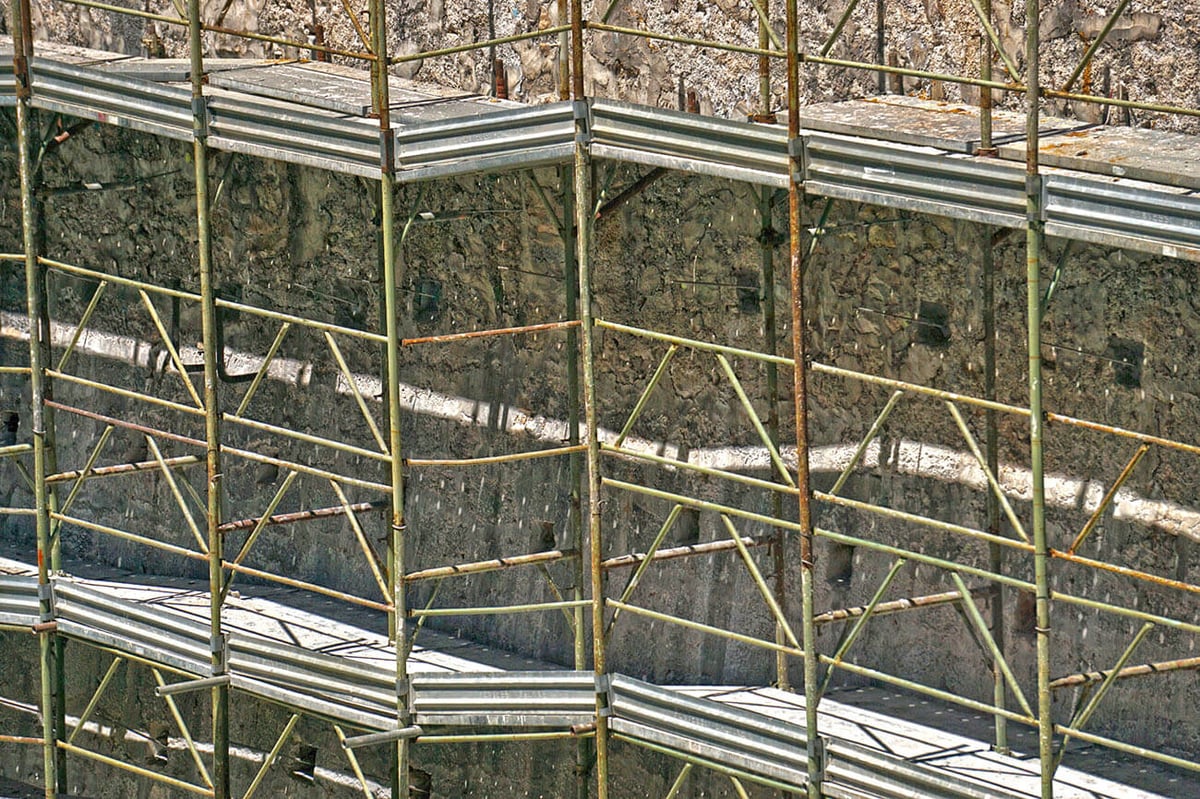 affaissement mur de remblai