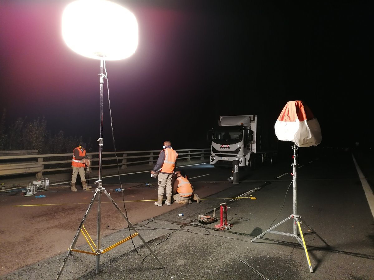 Photo d'un chantier de confortement routier 