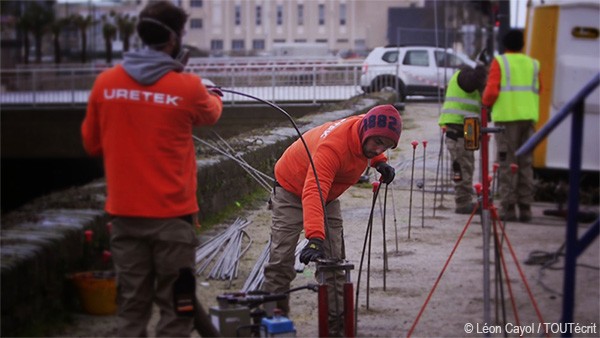 Intervention sur les quais de la divette