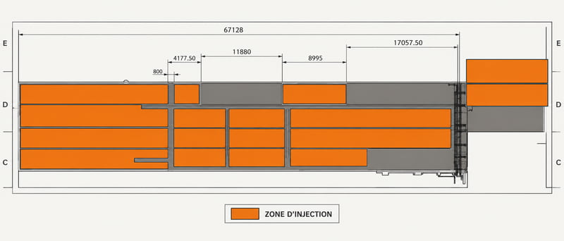 Plan dintervention de l'usine traitée par Uretek