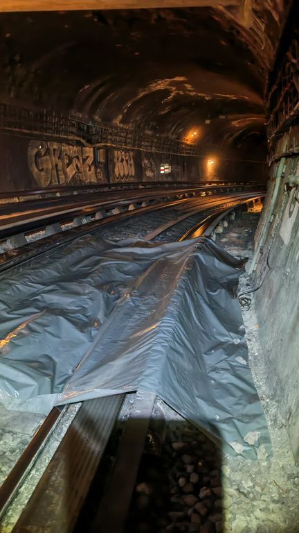 Intervention Uretek dans les tunnels de métro à Montparnasse