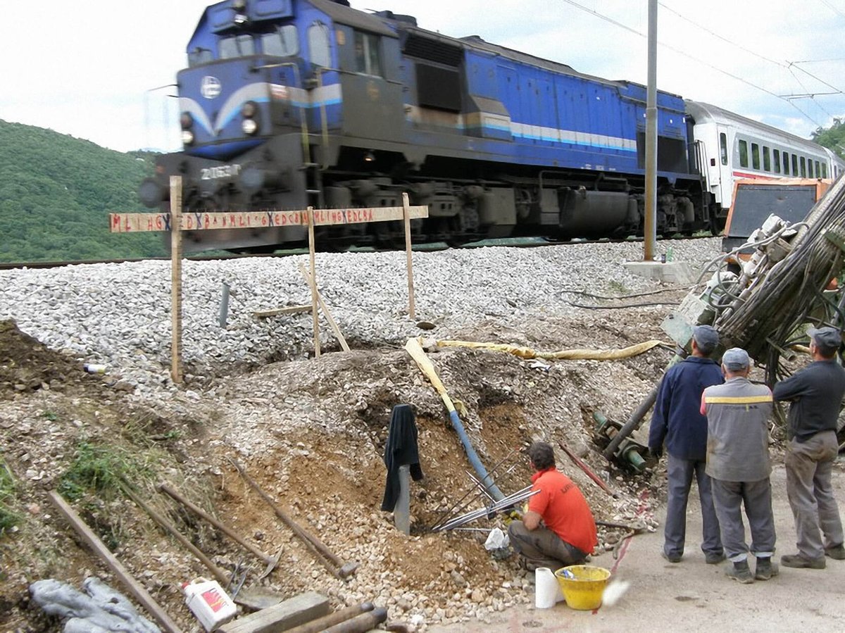Consolidation dun remblai ferroviaire