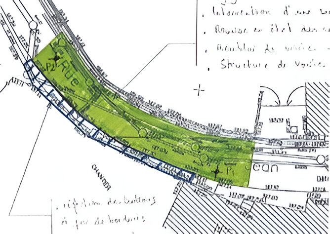 schéma représentant la rue Jean Jaurès