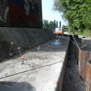 Photo des percements réalisés sur un pont routier