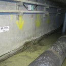 Photo d'une galerie de rer avant son imperméabilisation par URETEK