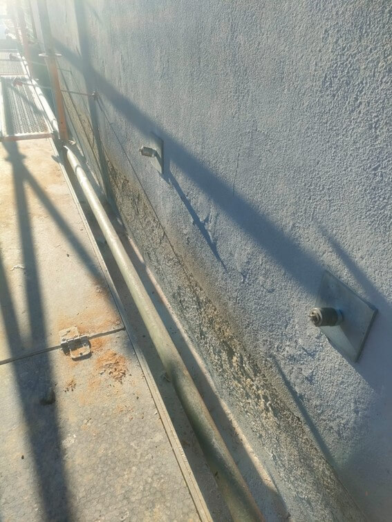 installation des micro-ancrages sur le site d'intervention
