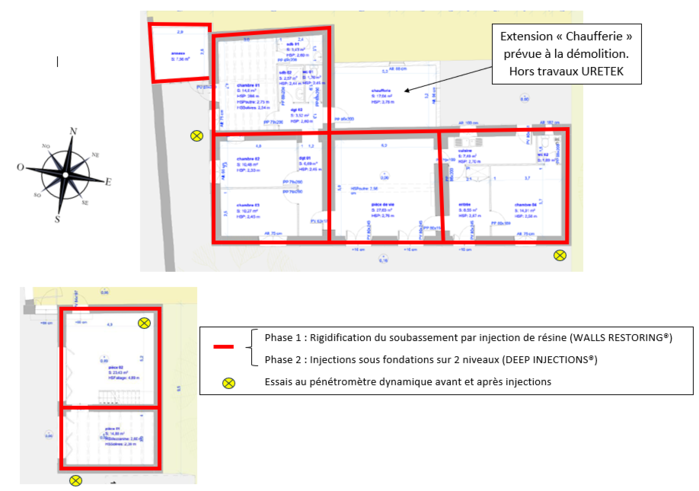 Plan d'intervention Uretek Presbytère