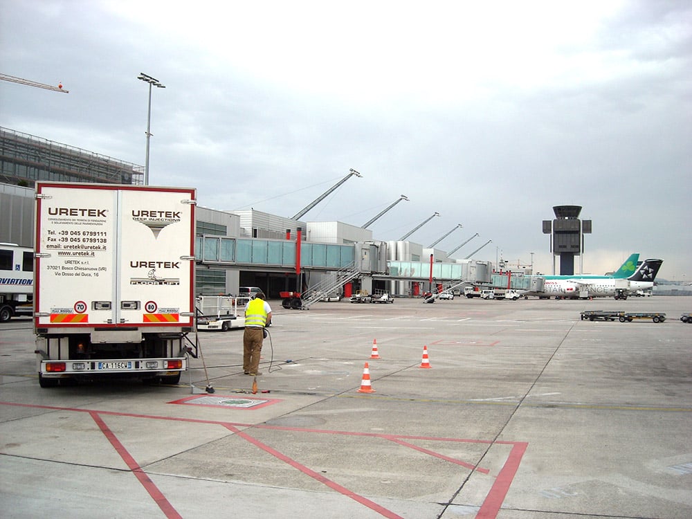 relevage de la chaussée des aéroports