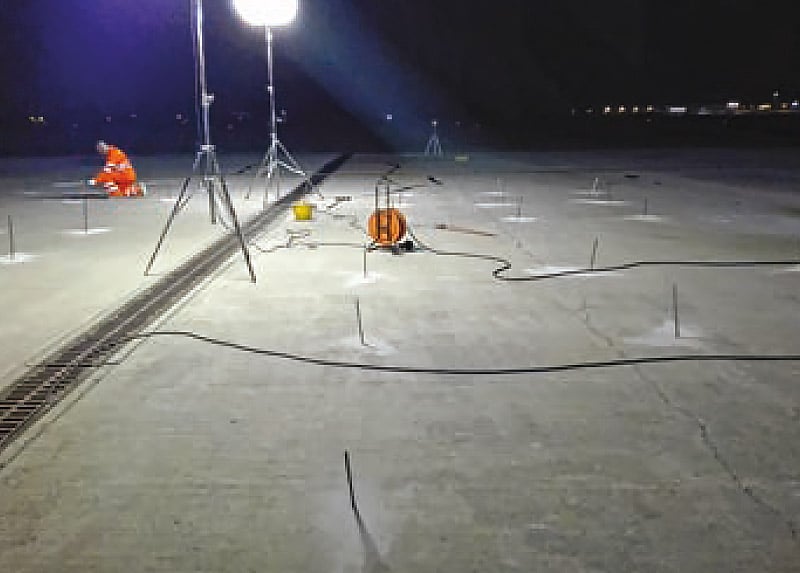 Affaissement du sol de l'aéroport 
