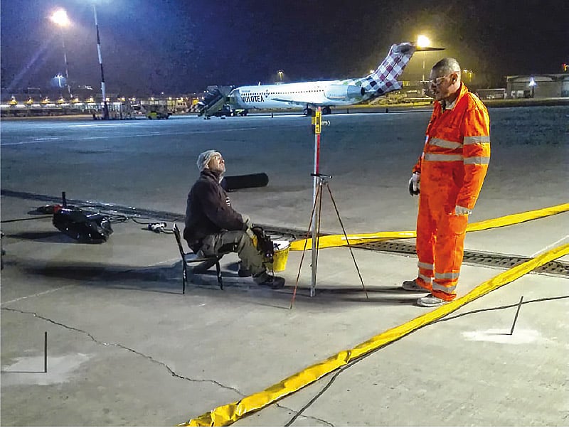 relevage de dallage de la chaussée d'un aéroport par injection de résine expansive