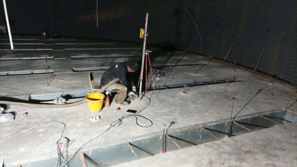 Pose des canules à l'intérieur du silo