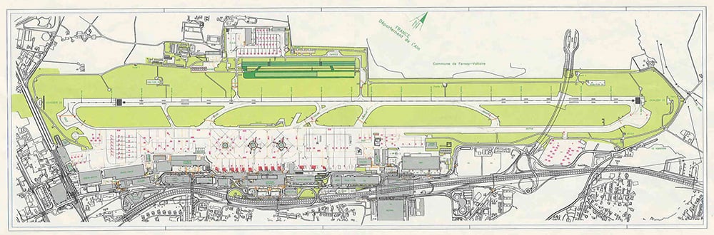 carte de l'aéroport de genève